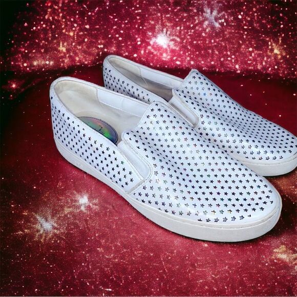 Michael Kors White Leather Stars Sneakers Sz 8 (38.5) - Picture 11 of 11